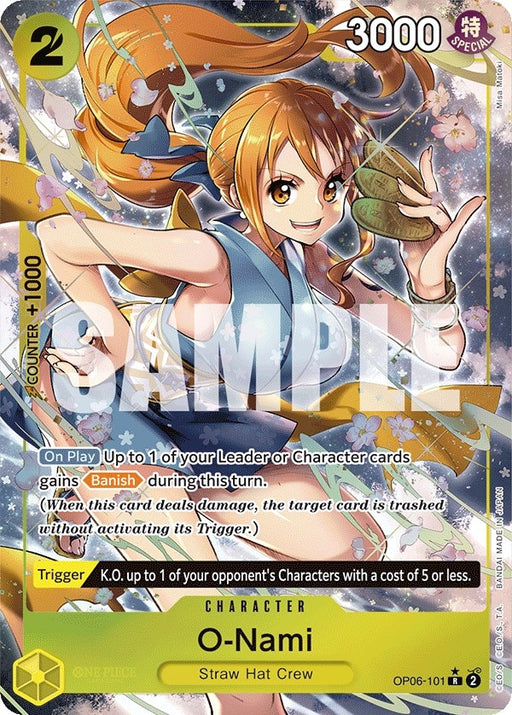 Image for O-Nami (Alternate Art) (OP06-101) (Foil) [Wings of the Captain] - One Piece Card Game