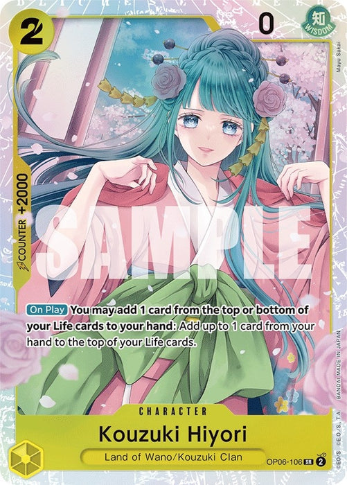 Image for Kouzuki Hiyori (OP06-106) (Foil) [Wings of the Captain] - One Piece Card Game