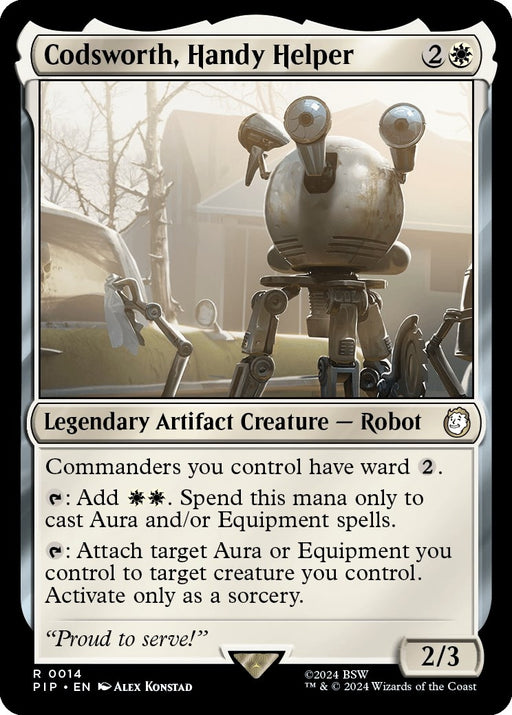 Image for Codsworth, Handy Helper (14) (Foil) [Universes Beyond: Fallout] - Magic: The Gathering