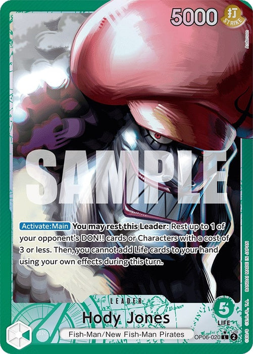 Hody Jones (020) (Alternate Art) (OP06-020) (Foil) [Wings of the Captain]