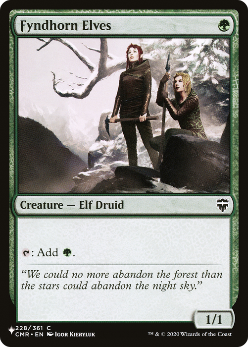 Fyndhorn Elves [PLST-CMR-228] - The List