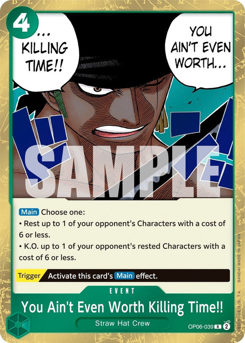 Image for You Ain't Even Worth Killing Time!! (OP06-039) (Foil) [Wings of the Captain] - One Piece Card Game