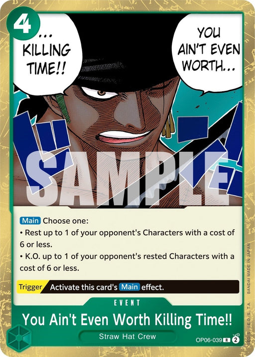 Image for You Ain't Even Worth Killing Time!! (OP06-039) (Foil) [Wings of the Captain] - One Piece Card Game