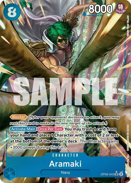 Image for Aramaki (Alternate Art) (OP06-043) (Foil) [Wings of the Captain] - One Piece Card Game
