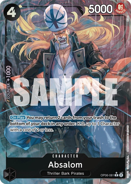 Image for Absalom (Alternate Art) (OP06-081) (Foil) [Wings of the Captain] - One Piece Card Game