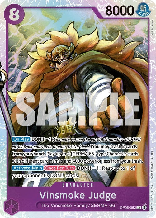 Image for Vinsmoke Judge (OP06-062) (Foil) [Wings of the Captain] - One Piece Card Game