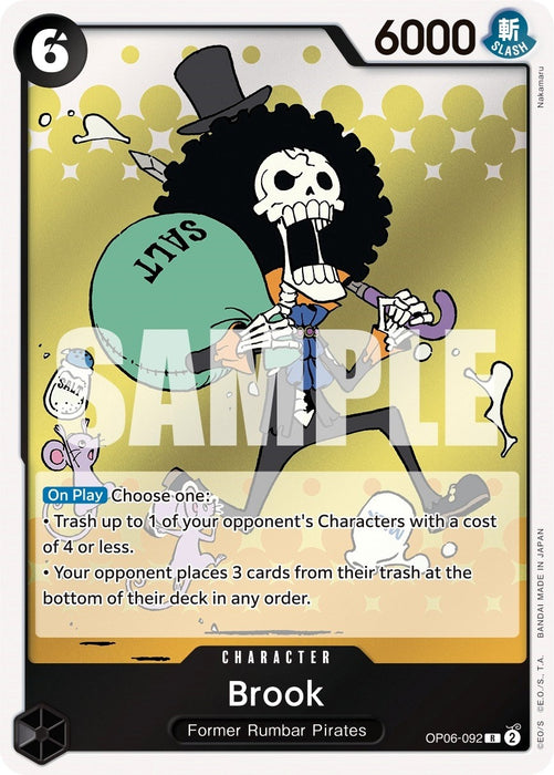 Image for Brook (OP06-092) (Foil) [Wings of the Captain] - One Piece Card Game