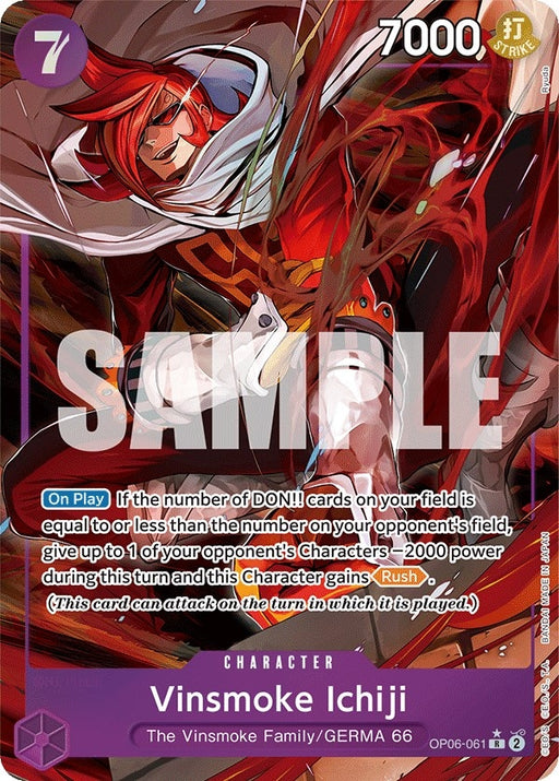 Image for Vinsmoke Ichiji (061) (Alternate Art) (OP06-061) (Foil) [Wings of the Captain] - One Piece Card Game