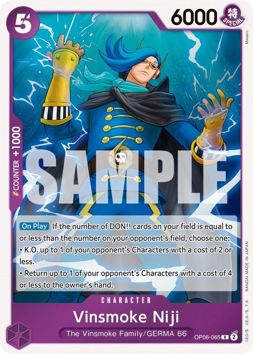 Image for Vinsmoke Niji (065) (OP06-065) (Foil) [Wings of the Captain] - One Piece Card Game