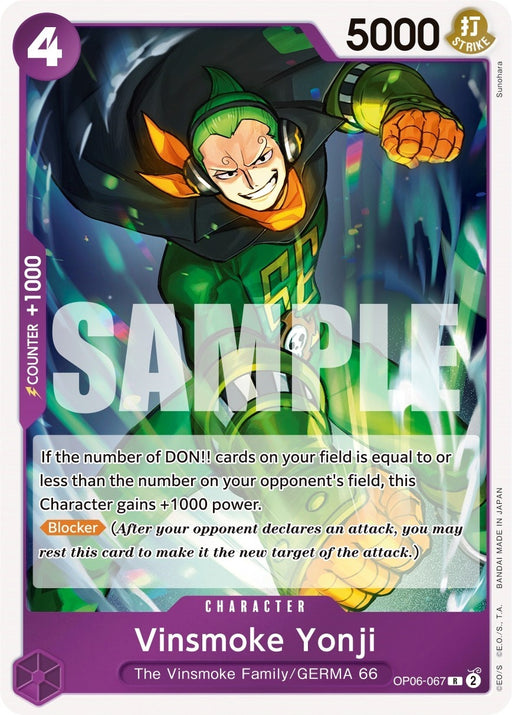 Image for Vinsmoke Yonji (067) (OP06-067) (Foil) [Wings of the Captain] - One Piece Card Game