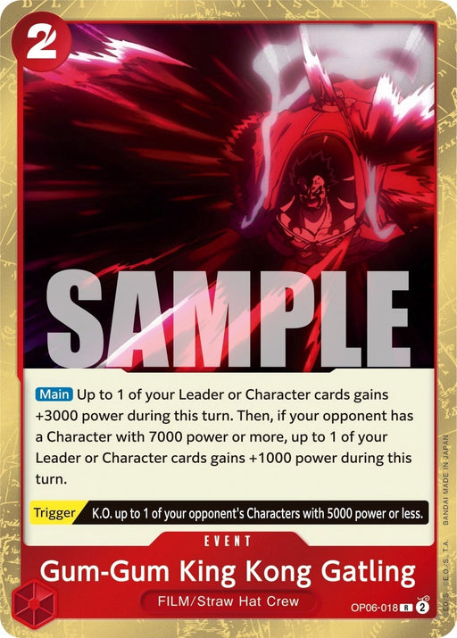 Image for Gum-Gum King Kong Gatling (OP06-018) (Foil) [Wings of the Captain] - One Piece Card Game