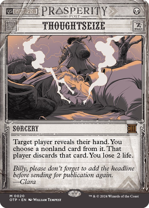 Image for Thoughtseize (20) [Outlaws of Thunder Junction: Breaking News] - Magic: The Gathering