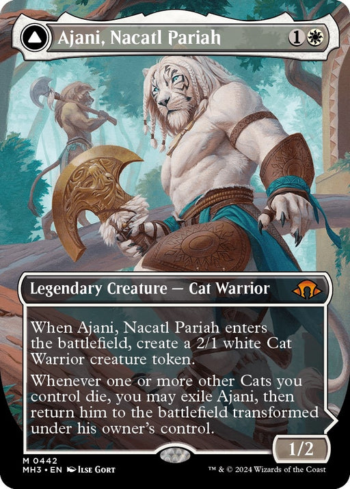 Image for Ajani, Nacatl Pariah (Borderless) (442) (Foil) [Modern Horizons 3] - Magic: The Gathering