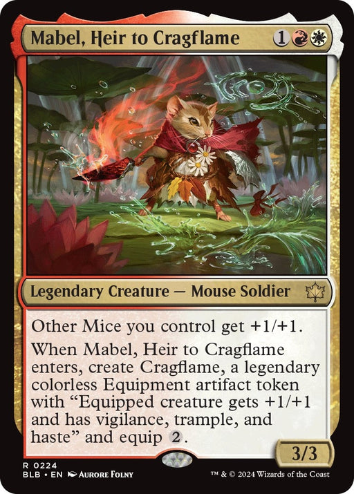 Image for Mabel, Heir to Cragflame (224) (Foil) [Bloomburrow] - Magic: The Gathering
