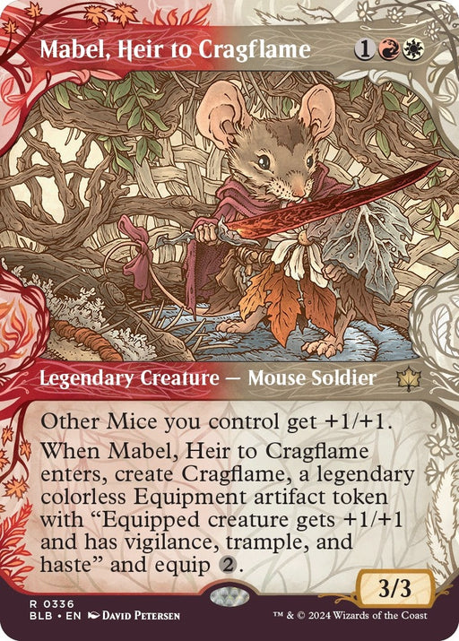 Image for Mabel, Heir to Cragflame (Showcase) (336) (Foil) [Bloomburrow] - Magic: The Gathering
