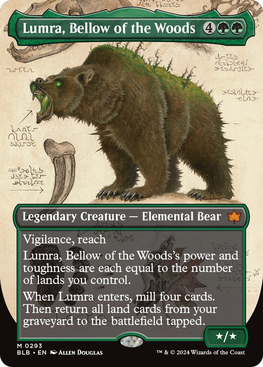 Image for Lumra, Bellow of the Woods (Borderless) (0293) (293) (Foil) [Bloomburrow] - Magic: The Gathering
