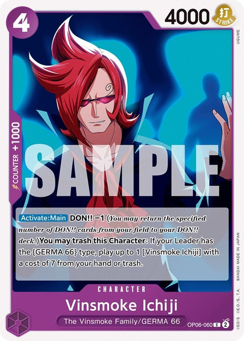 Image for Vinsmoke Ichiji (060) (OP06-060) [Wings of the Captain] - One Piece Card Game