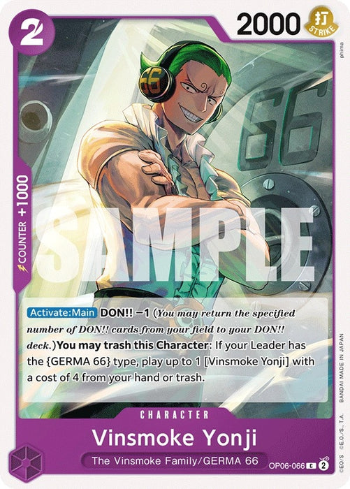 Image for Vinsmoke Yonji (066) (OP06-066) [Wings of the Captain] - One Piece Card Game
