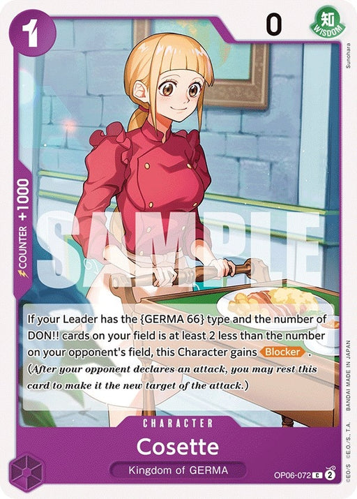 Image for Cosette (OP06-072) [Wings of the Captain] - One Piece Card Game