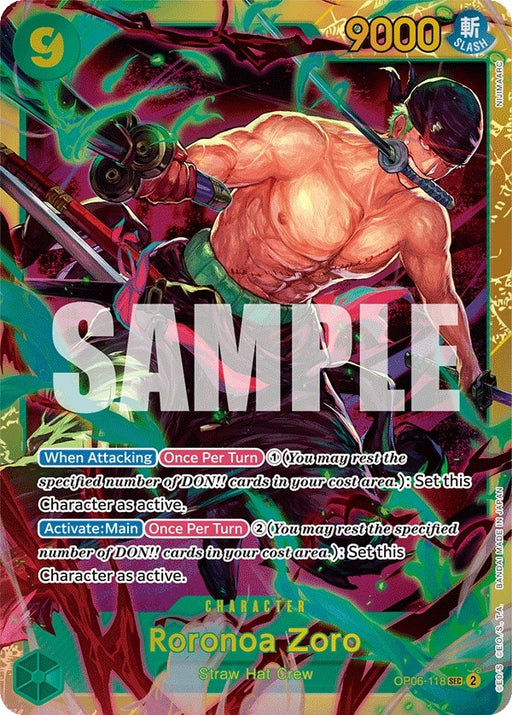 Image for Roronoa Zoro (OP06-118) (Foil) [Wings of the Captain] - One Piece Card Game
