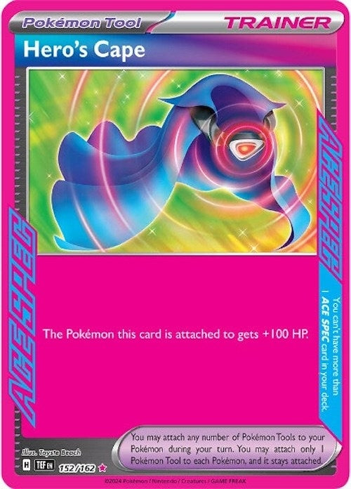 Image for Hero's Cape (152/162) (Holofoil) [SV05: Temporal Forces] - Pokemon