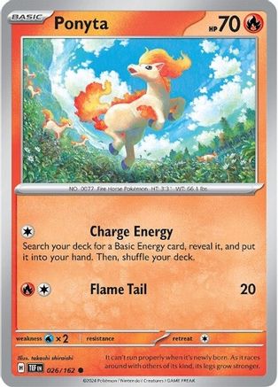 Ponyta (26/162) Reverse Holofoil [SV05: Temporal Forces]