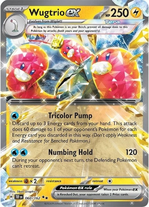 Image for Wugtrio ex (060/162) (Holofoil) [SV05: Temporal Forces] - Pokemon