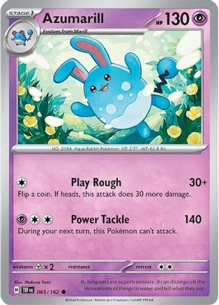 Azumarill (65/162) Reverse Holofoil [SV05: Temporal Forces]