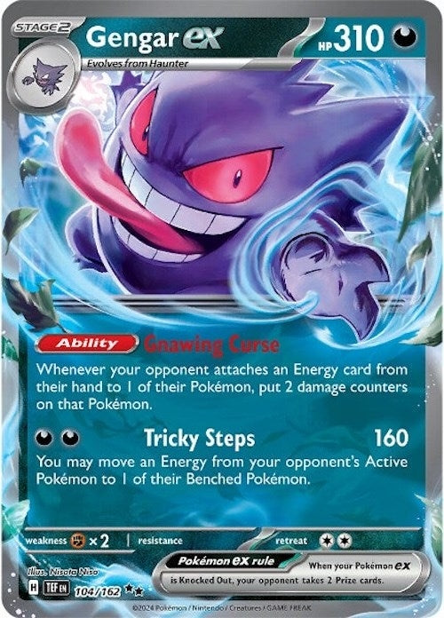 Image for Gengar ex (104/162) (Holofoil) [SV05: Temporal Forces] - Pokemon