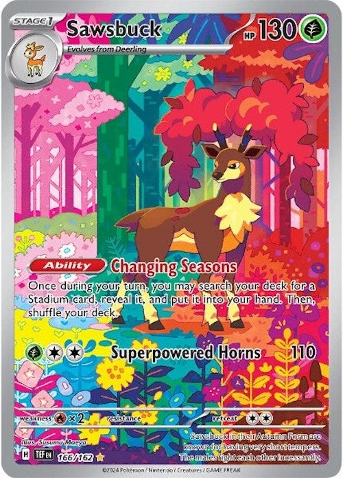 Image for Sawsbuck (166/162) (Holofoil) [SV05: Temporal Forces] - Pokemon