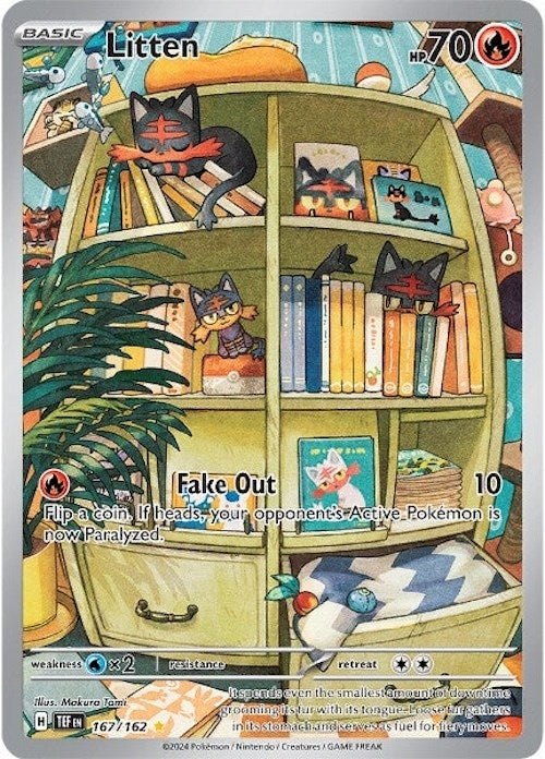 Image for Litten (167/162) (Holofoil) [SV05: Temporal Forces] - Pokemon