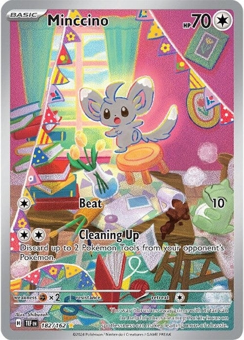 Image for Minccino (182/162) (Holofoil) [SV05: Temporal Forces] - Pokemon