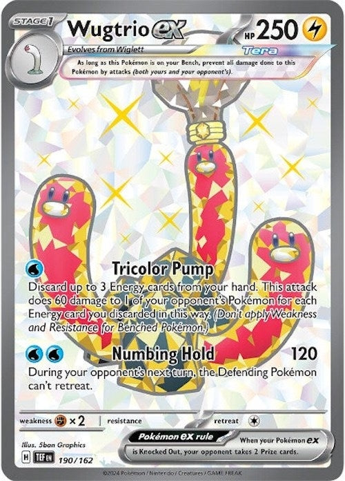 Image for Wugtrio ex (190/162) (Holofoil) [SV05: Temporal Forces] - Pokemon
