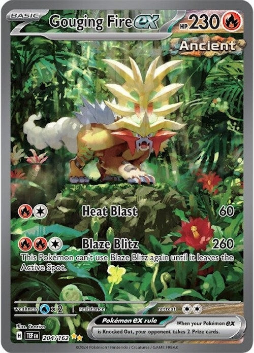 Image for Gouging Fire ex (204/162) (Holofoil) [SV05: Temporal Forces] - Pokemon