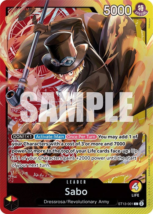 Sabo (001) (ST13-001) (Foil) [Ultra Deck: The Three Brothers]