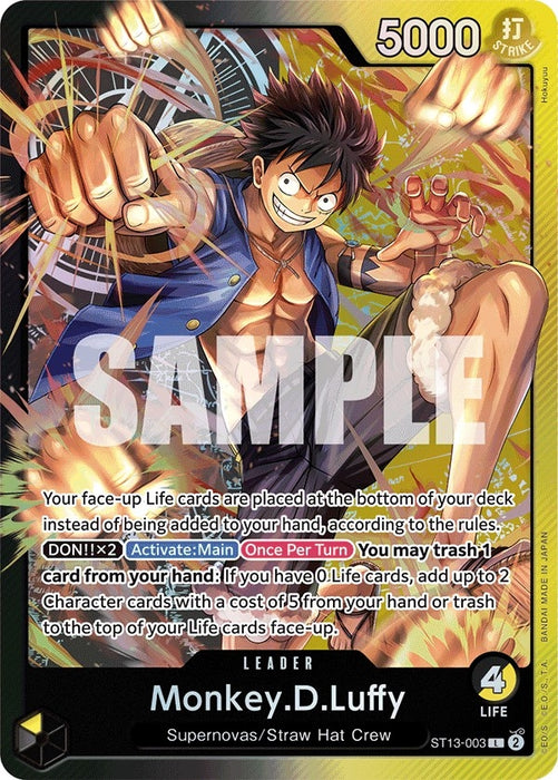 Monkey.D.Luffy (003) (ST13-003) (Foil) [Ultra Deck: The Three Brothers]