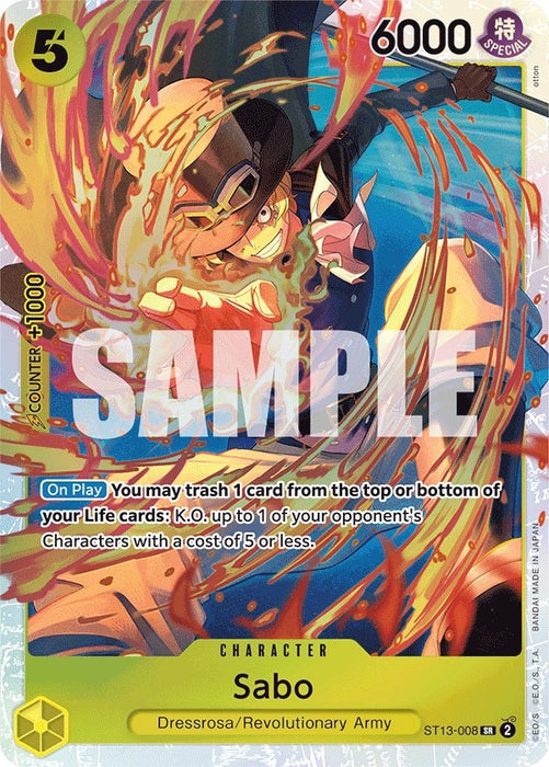 Sabo (008) (ST13-008) (Foil) [Ultra Deck: The Three Brothers]