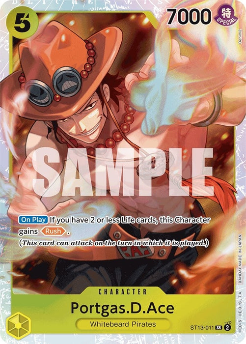 Portgas.D.Ace (011) (ST13-011) (Foil) [Ultra Deck: The Three Brothers]