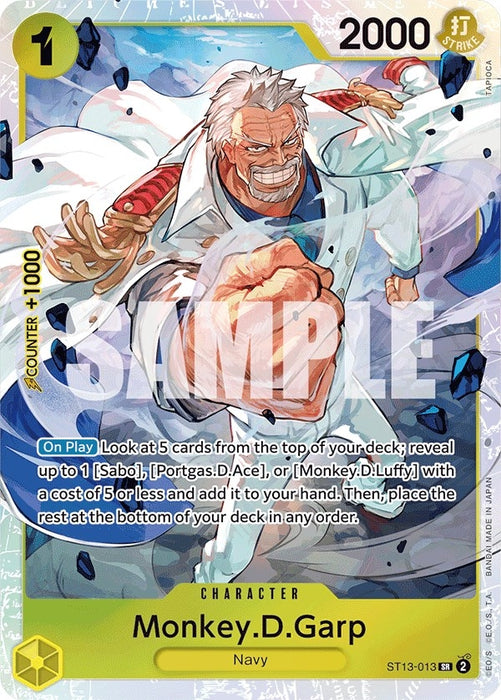 Monkey.D.Garp (ST13-013) (Foil) [Ultra Deck: The Three Brothers]