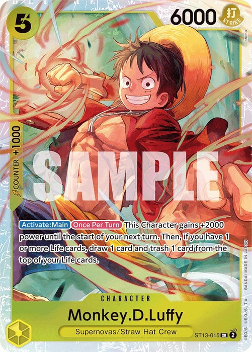 Monkey.D.Luffy (015) (ST13-015) (Foil) [Ultra Deck: The Three Brothers]