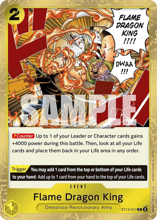 Flame Dragon King (ST13-017) (Foil) [Ultra Deck: The Three Brothers]