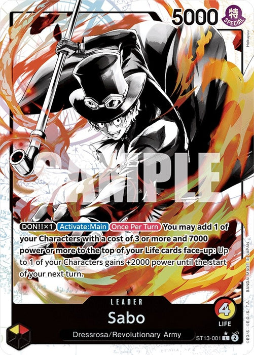 Sabo (001) (Parallel) (ST13-001) (Foil) [Ultra Deck: The Three Brothers]