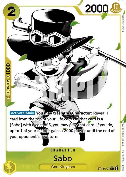 Sabo (007) (Parallel) (ST13-007) (Foil) [Ultra Deck: The Three Brothers]