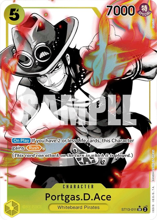 Portgas.D.Ace (011) (Parallel) (ST13-011) (Foil) [Ultra Deck: The Three Brothers]