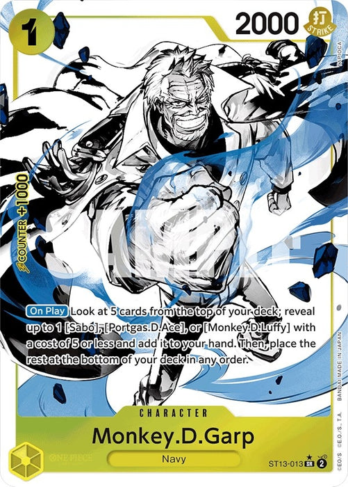 Monkey.D.Garp (Parallel) (ST13-013) (Foil) [Ultra Deck: The Three Brothers]