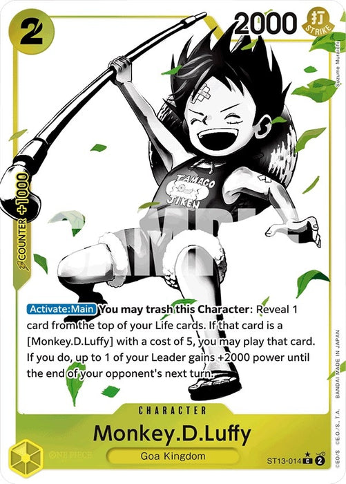 Monkey.D.Luffy (014) (Parallel) (ST13-014) (Foil) [Ultra Deck: The Three Brothers]