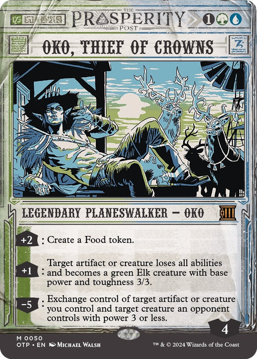 Image for Oko, Thief of Crowns (50) (Foil) [Outlaws of Thunder Junction: Breaking News] - Magic: The Gathering
