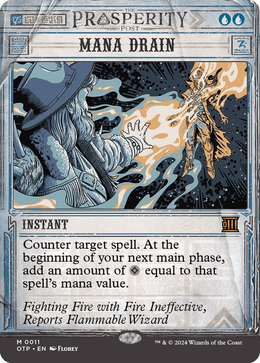 Image for Mana Drain (11) (Foil) [Outlaws of Thunder Junction: Breaking News] - Magic: The Gathering