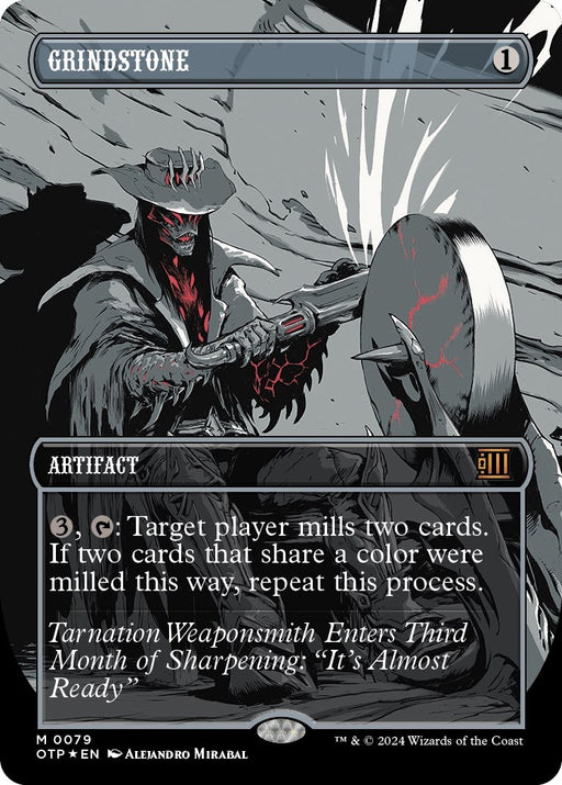 Image for Grindstone (Textured Foil) (79) (Foil) [Outlaws of Thunder Junction: Breaking News] - Magic: The Gathering