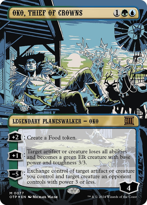 Image for Oko, Thief of Crowns (Textured Foil) (77) (Foil) [Outlaws of Thunder Junction: Breaking News] - Magic: The Gathering